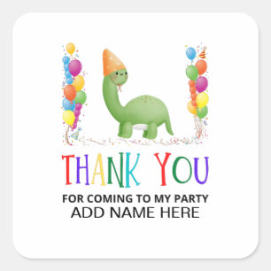 Thank You Birthday   Square Sticker