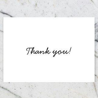Thank You Black and White Card