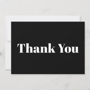 Thank You black and white modern elegant note card