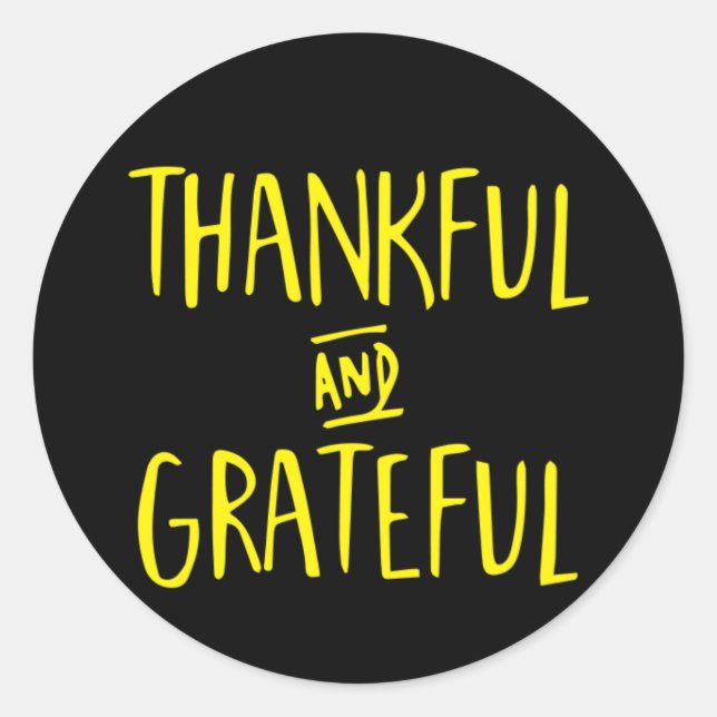 Thank You Black And Yellow Wedding / Party Classic Round Sticker (Front)