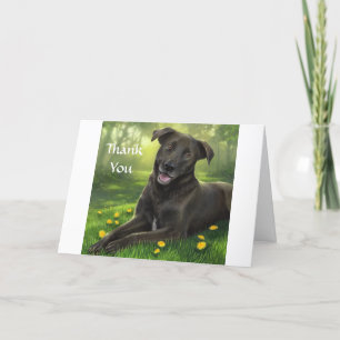 Thank You Black Labrador Retriever Greeting Card