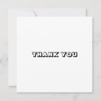 Thank you, black white card