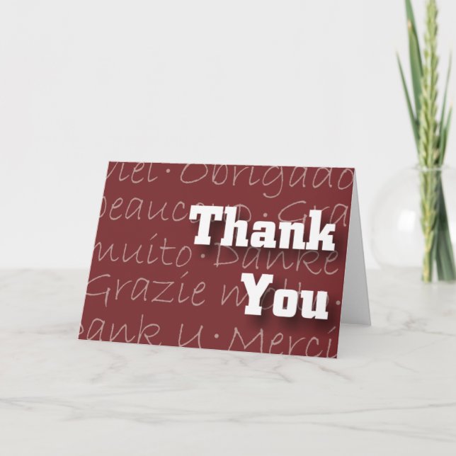 Thank You (Blank inside) Card (Front)