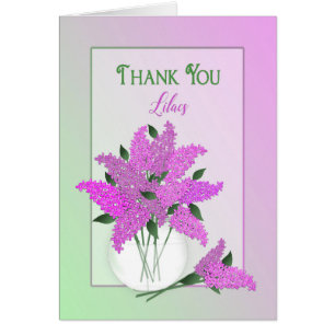Thank You, Blank Inside, Lilacs in a Vase