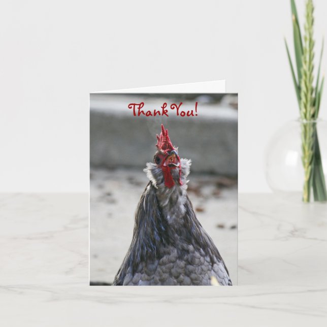 Thank You, Blank, Rooster You Card (Front)