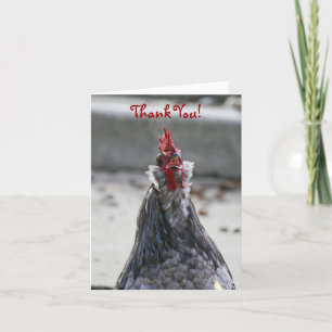 Thank You, Blank, Rooster You Card