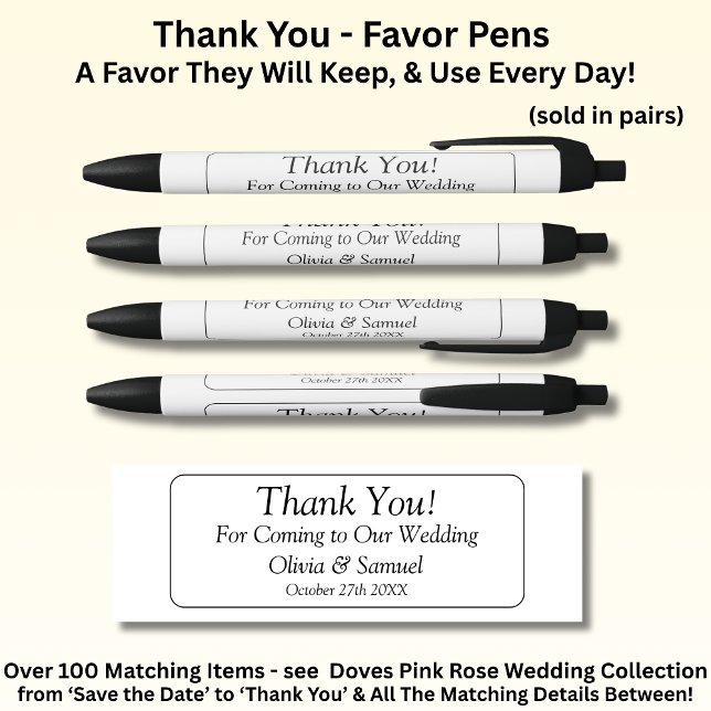 Thank You, Blsck White Wedding  Black Ink Pen (Creator Uploaded)
