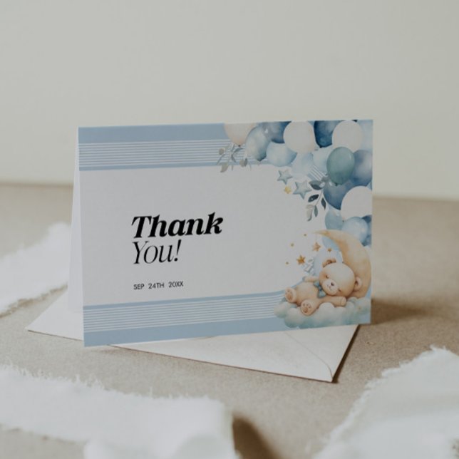 Thank You Blue Boy Baby Shower Cards (Creator Uploaded)