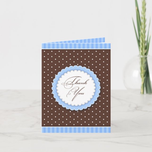 Thank You Blue Brown Card (Front)