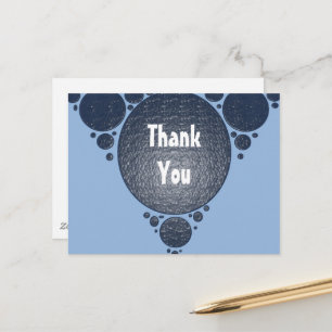 Thank You Blue Modern Business Appreciation Postcard