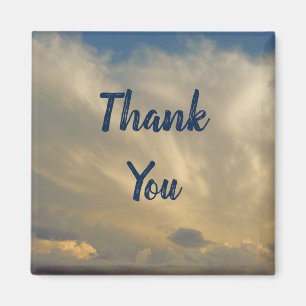 Thank You Blue Sky White Clouds Appreciation Magnet