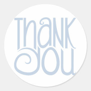 Thank You Blue Sticker