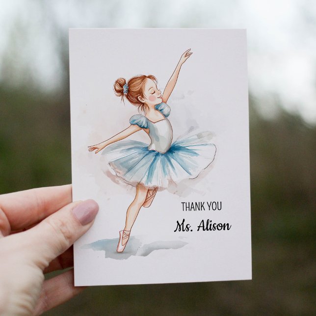 Thank You Blue Watercolor Ballerina Dancer (Creator Uploaded)