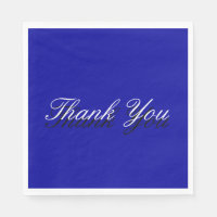 Thank You Blue White Greeting Card