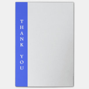 Thank You Blue White on Large Size Post-it Notes