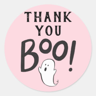 Thank You Boo Baby Shower Favour Classic Round Sticker