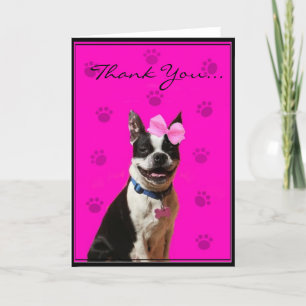 Thank You Boston Terrier Greeting Card