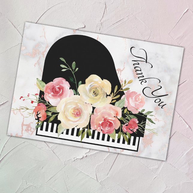 thank you bouquet piano decor card (Creator Uploaded)