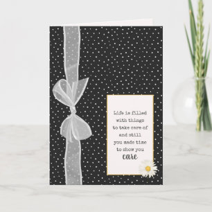 Thank You Bow on Polka Dots Card