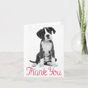 Thank You Boxer Puppy Dog Notebook Card
