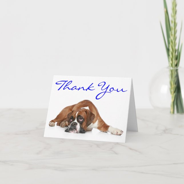 Thank You Boxer Puppy Dog Notecard (Front)