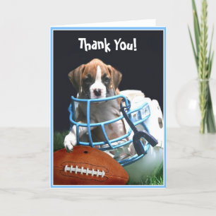 Thank You Boxer puppy greeting card