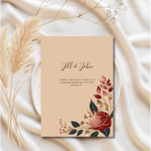 Thank you Bridal Shower Card Modern Rose