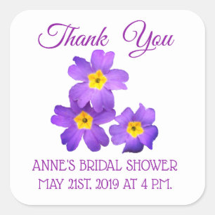Thank You , Bridal Shower Flower  Stickers
