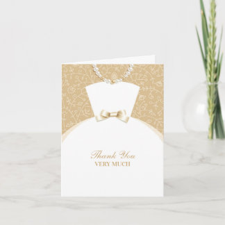 Thank You Bridal Shower Folded Card