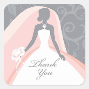 Thank You Bridal Shower Sticker