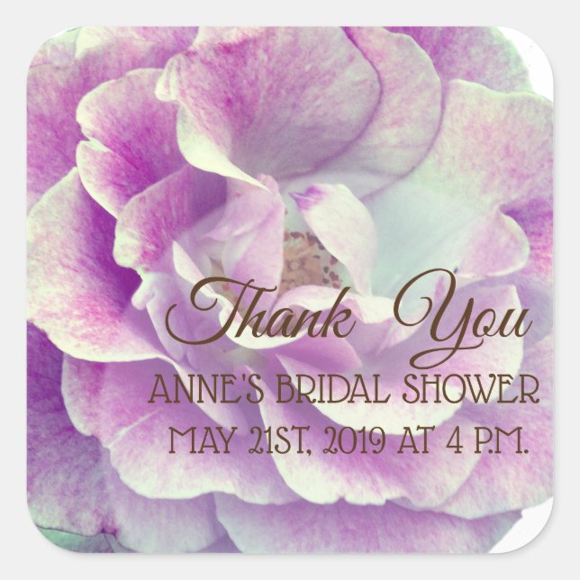 Thank you Bridal Shower Sticker (Front)