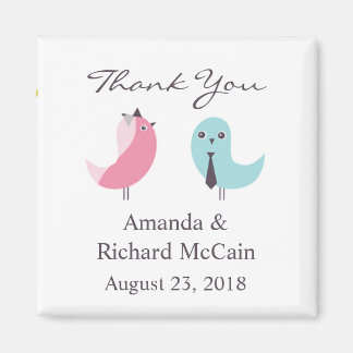 Thank You Bride and Groom Birds Magnet
