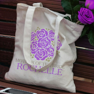 Thank you brides mother purple wedding favour bag