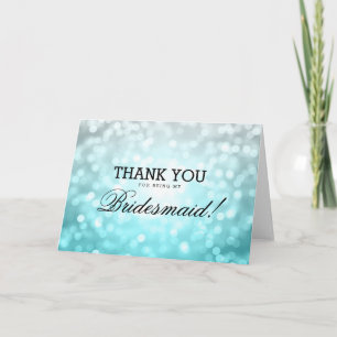 Thank You Bridesmaid Beach Ombre Glitter Lights