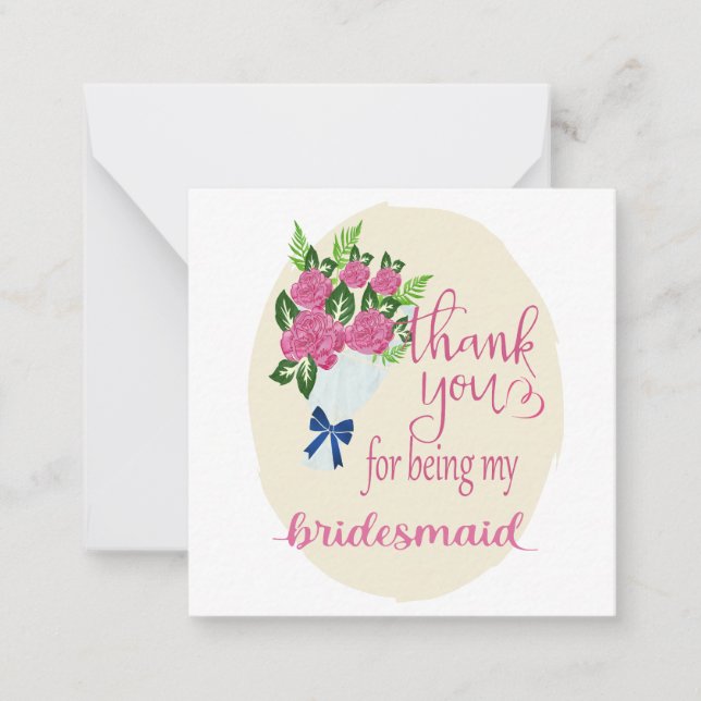 Thank you Bridesmaid Card (Front)