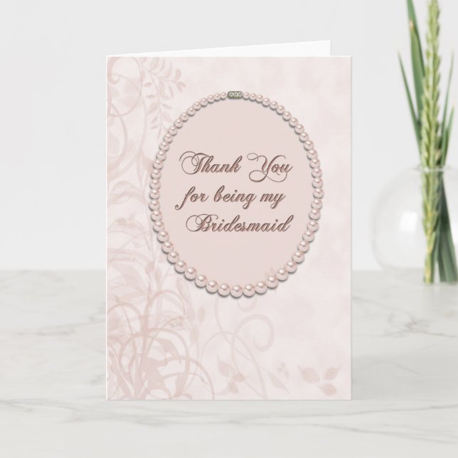 Thank You Bridesmaid Card (Front)