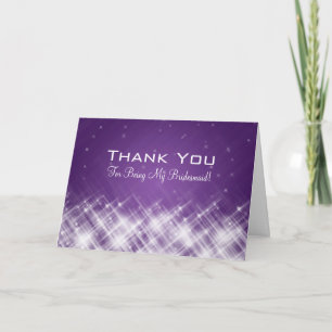 Thank You Bridesmaid Glamourous Sparks Purple