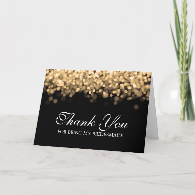 Thank You Bridesmaid Gold Lights (Front)
