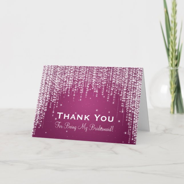Thank You Bridesmaid Night Dazzle Berry Pink (Front)