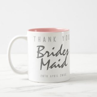 Thank You Bridesmaid Two-Tone Coffee Mug