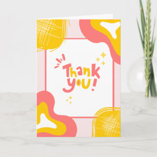 Thank You   Bright Modern Fun Colorful Abstract Card