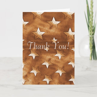 Thank You Brown Stars greeting Card