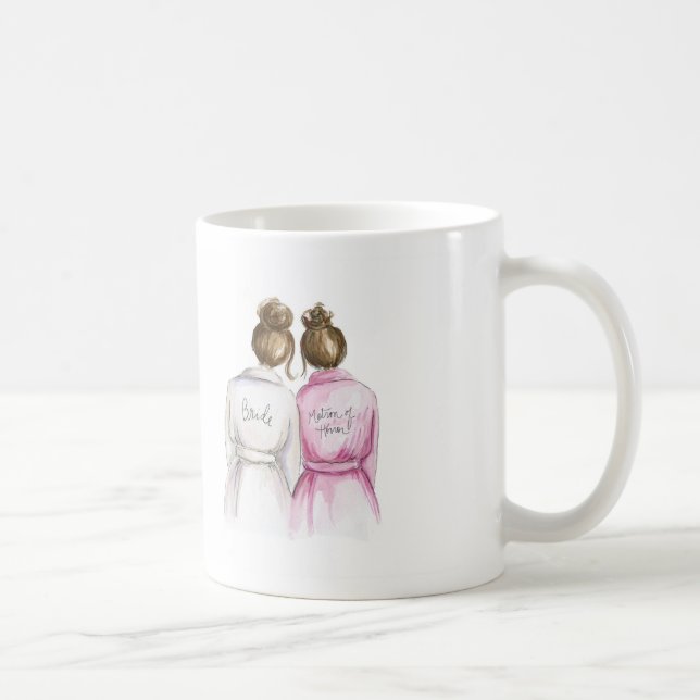 Thank You Brunette Bun Bride Brunette Bun Matron Coffee Mug (Right)