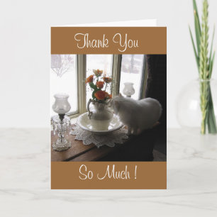 Thank You Bugsy/orange roses Card