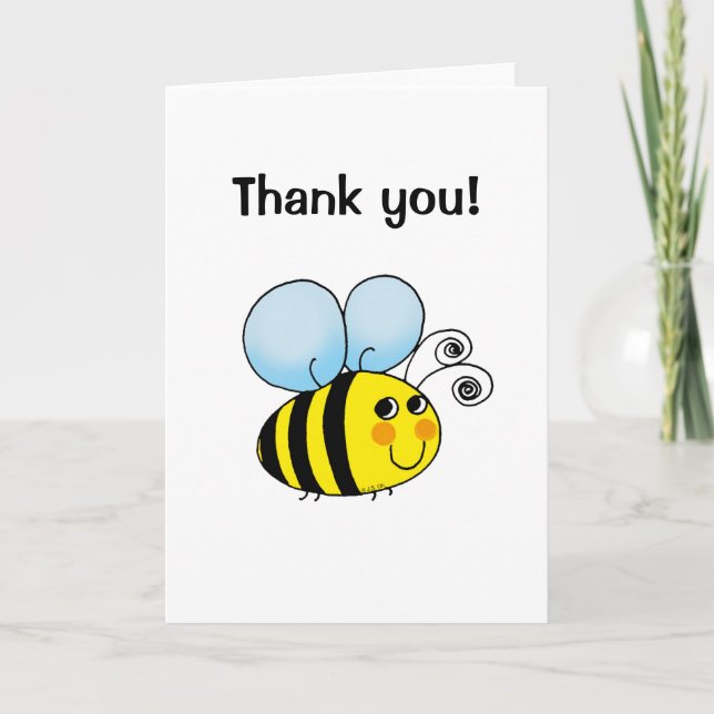 Thank you! (bumble bee) thank you card (Front)