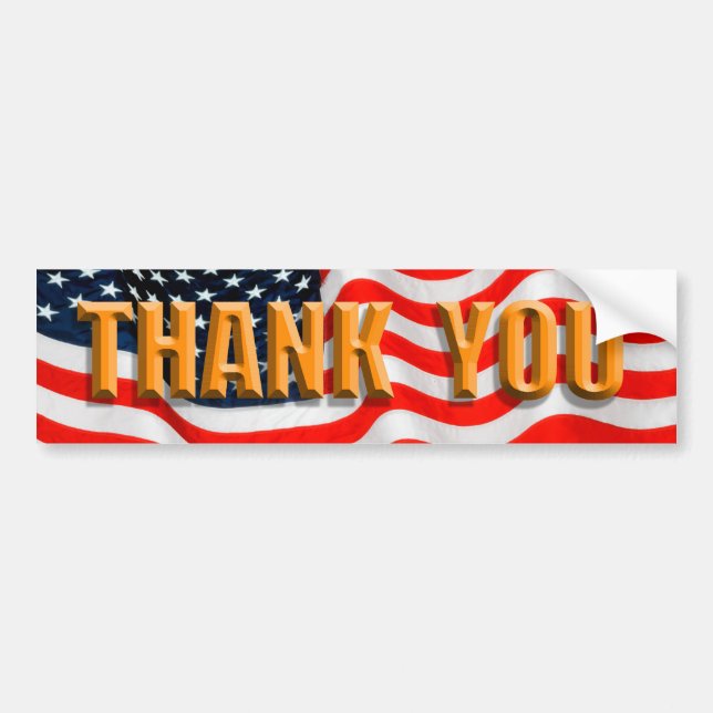 Thank You Bumper Sticker (Front)
