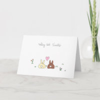 Thank You - Bunny Nothing Butt Thanks Card