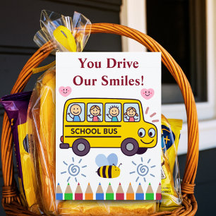 Thank You Bus Driver Card From Kids or Family