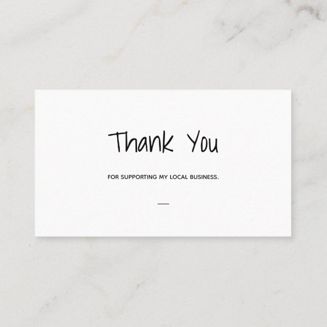 Thank You Business Card (Back)