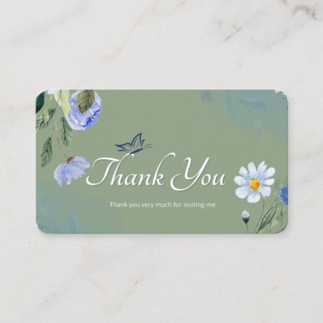 Thank you business card (Front)